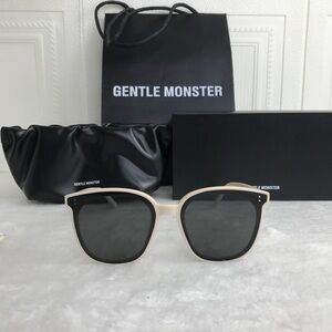 Gentle Monster Black and Cream Sunglasses